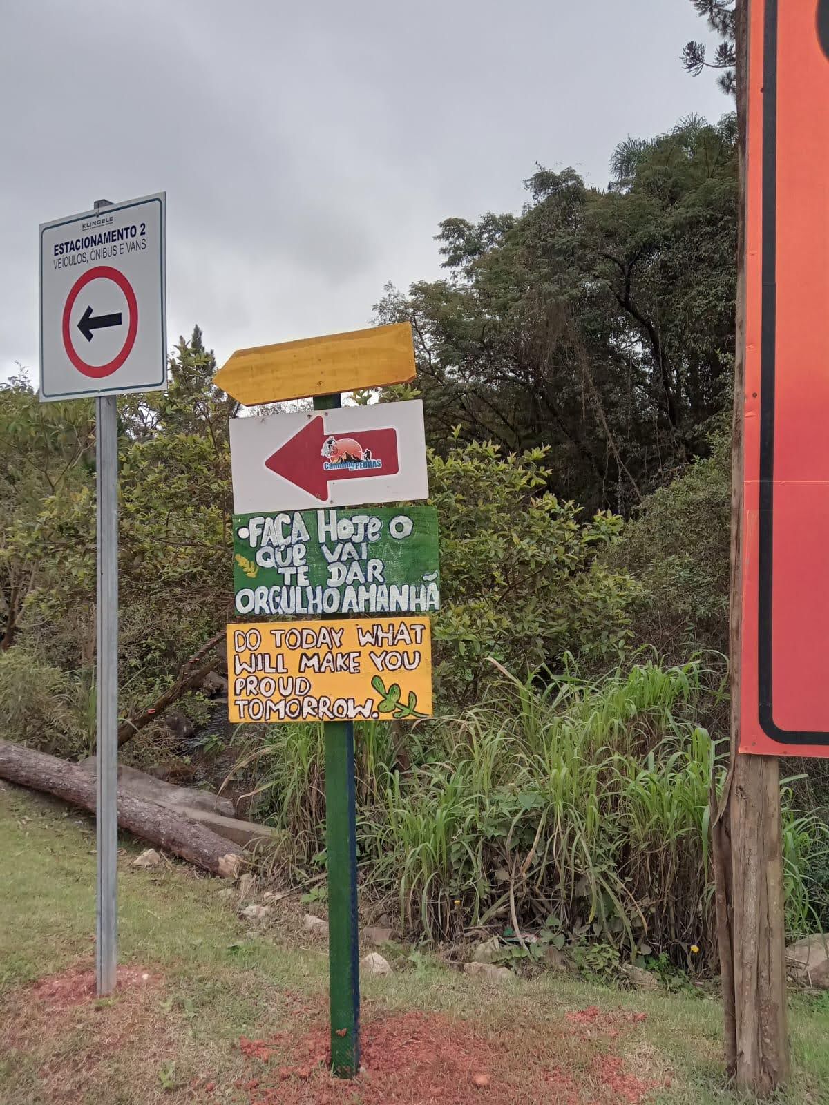 Sign post that says "Do today what will make you proud tomorrow." 