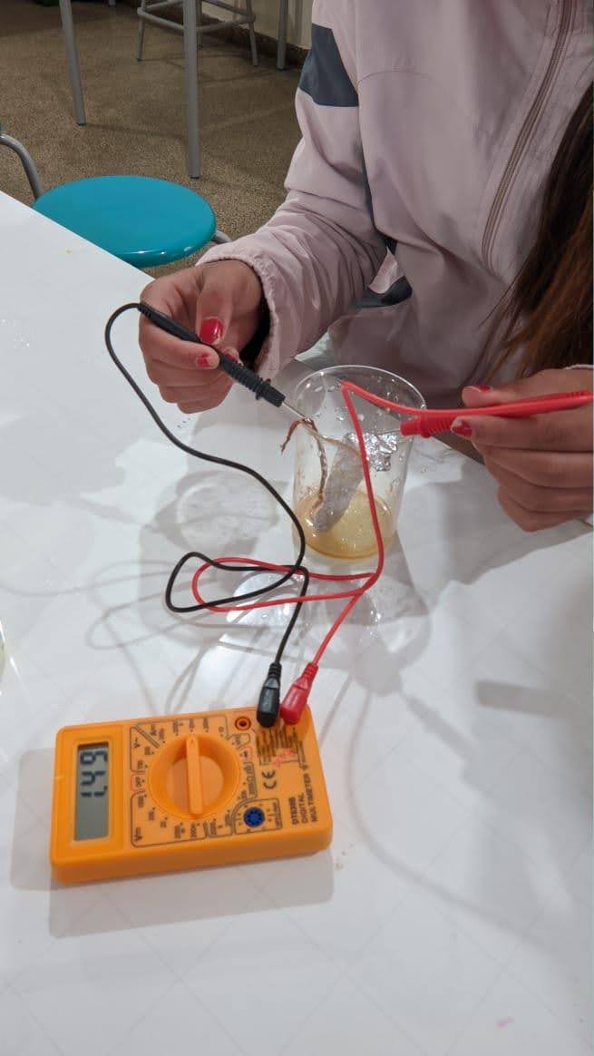 A close-up of students' hands working on an experiment. 