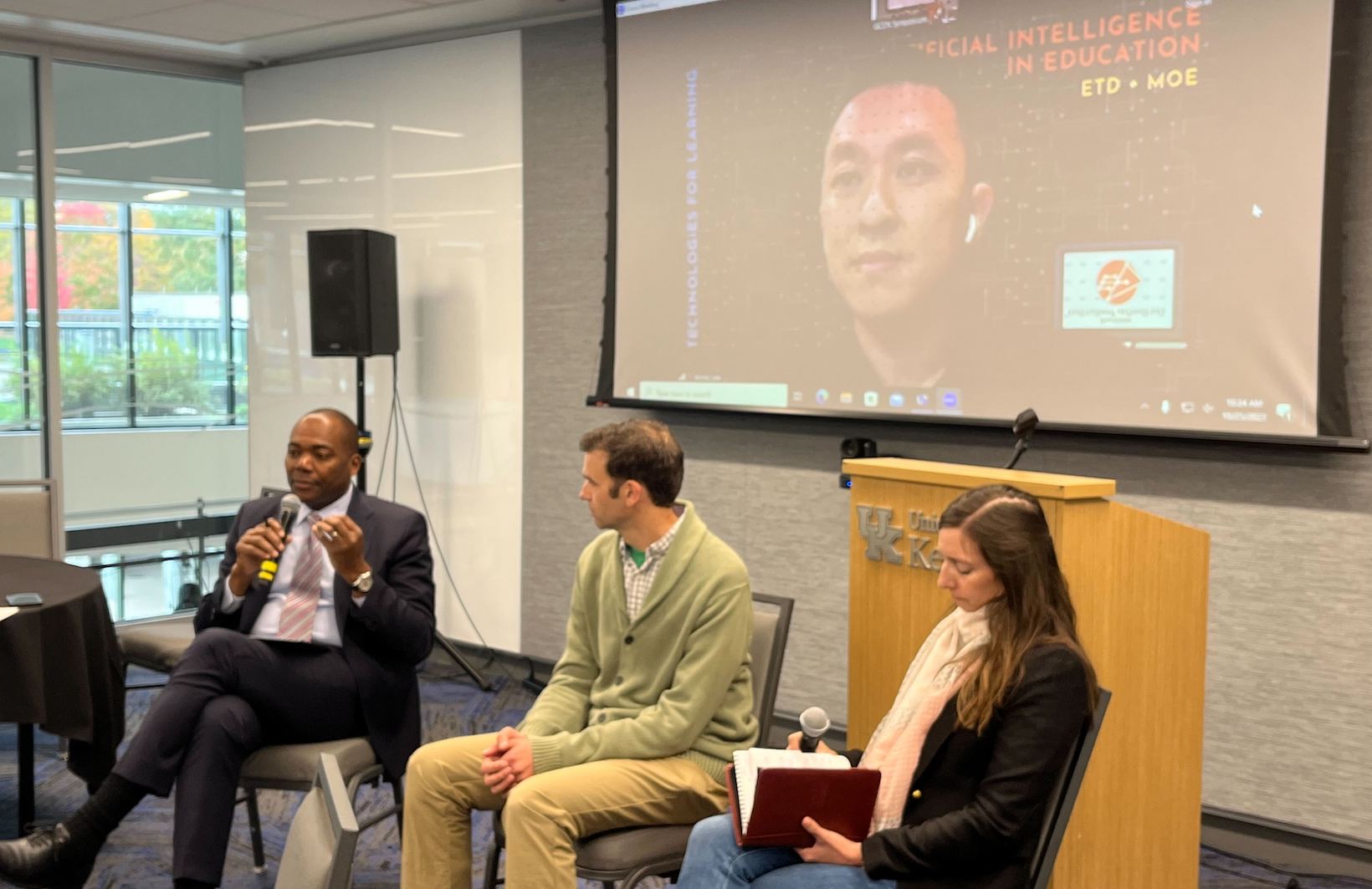 Digital Promise President and CEO Jean-Claude Brizard moderates a panel on “AI, Equity, and the Future of Education.”